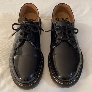 Dr. Martens Black Patent Leather Oxford Shoes | Unisex
